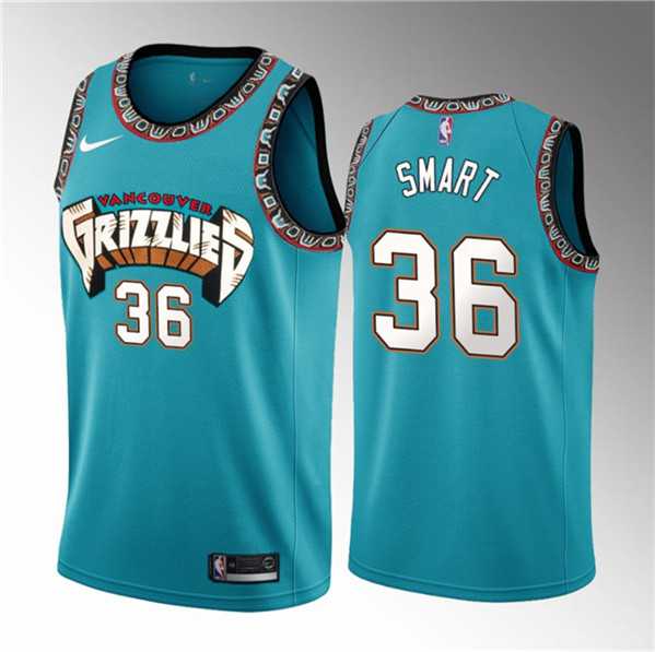 Mens Memphis Grizzlies #36 Marcus Smart Teal 2023 Draft Classic Edition Stitched Basketball Jersey->memphis grizzlies->NBA Jersey